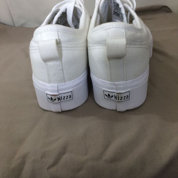 Adidas Nizza Women’s Platform Sneakers White Size 9.5 Basketball Style - Picture 7 of 7
